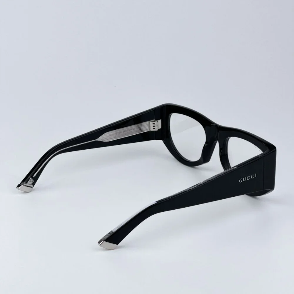 Gucci Men BRAND NEW Sunglasses Black Transparent Rectangular GG1917S 002